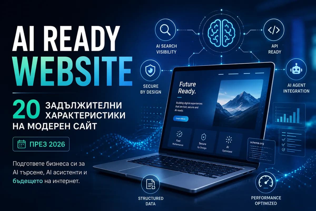 AI Ready Website: 20 задължителни характеристики на модерен сайт през 2026 — SEO | Singularity Edge Studio