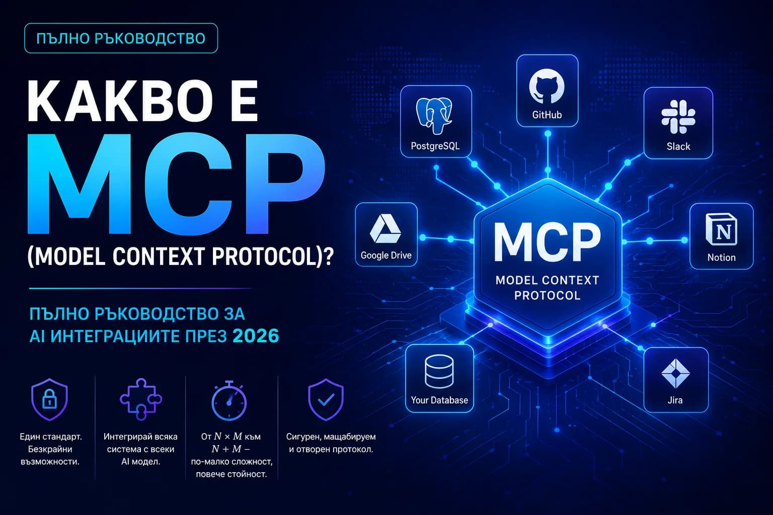 Какво е MCP (Model Context Protocol)? Пълно ръководство за AI интеграциите през 2026 — AI | Singularity Edge Studio