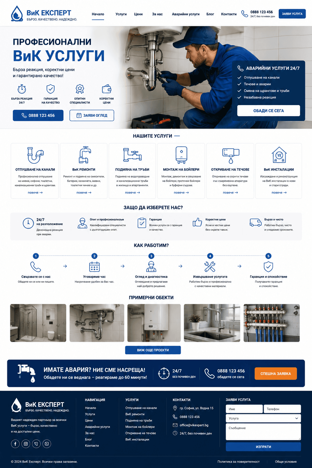 Preview: Plumbing / water services website for €500